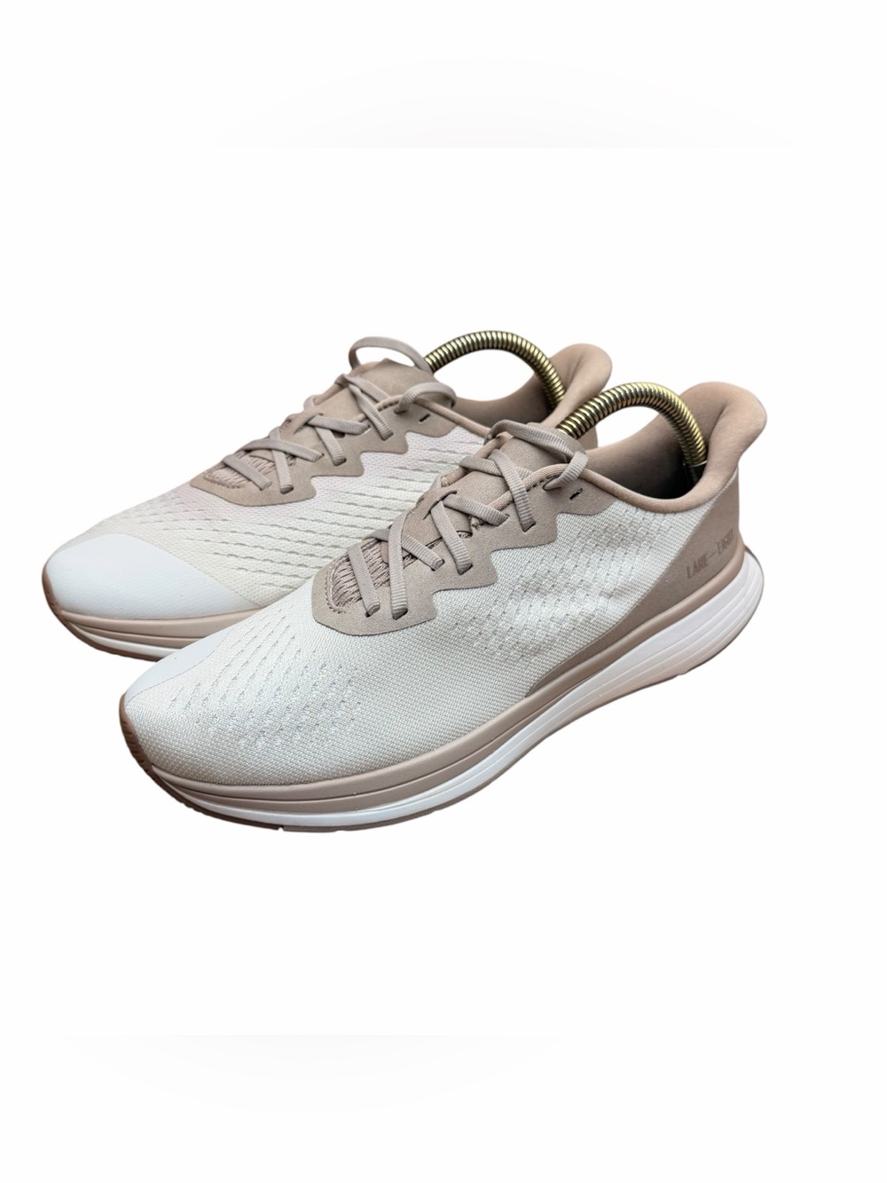 Lane-Eight Sneakers women size  9 Tan Relay Trainer Athleisure Cream & Beige